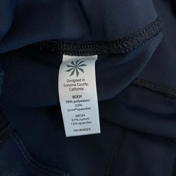 Athleta Women’s Aura Sonar Capri Mesh Leggings in Navy Blue Size XS - Picture 13 of 15